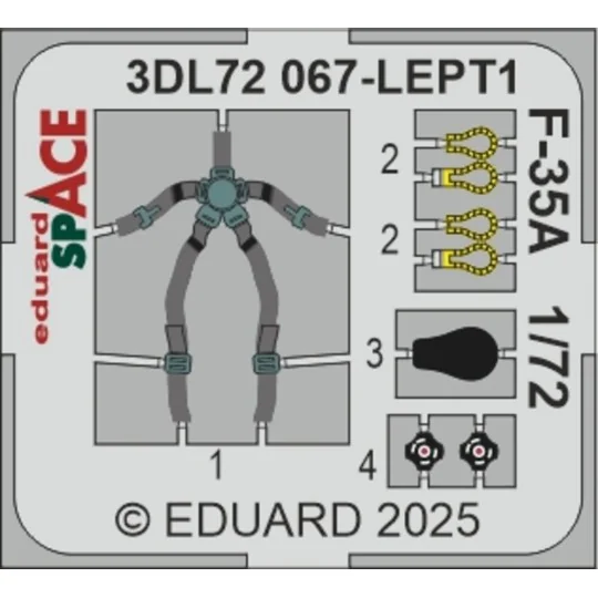 F-35A SPACE EDUARD, 1/72 - Eduard Accessories 3DL72067