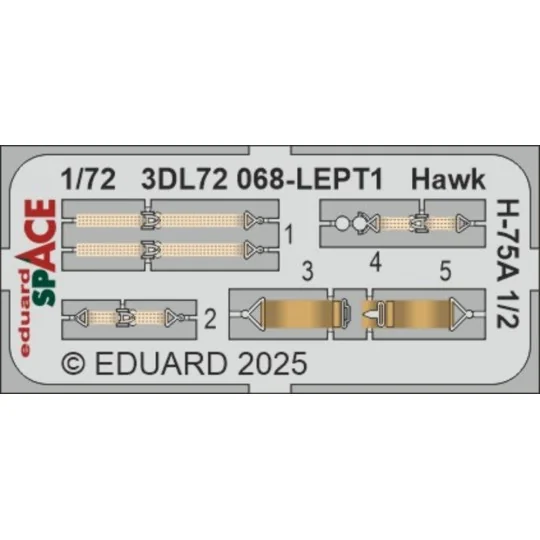 Hawk H-75A 1/2 SPACE ARMA HOBBY, 1/72 - Eduard Accessories 3DL72068