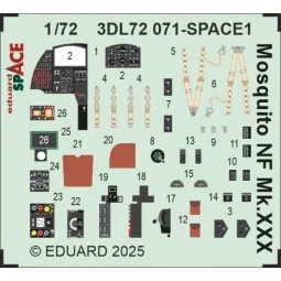 Mosquito NF Mk.XXX SPACE 1/72 for Special Hobby, 1/72 - Eduard Acce...
