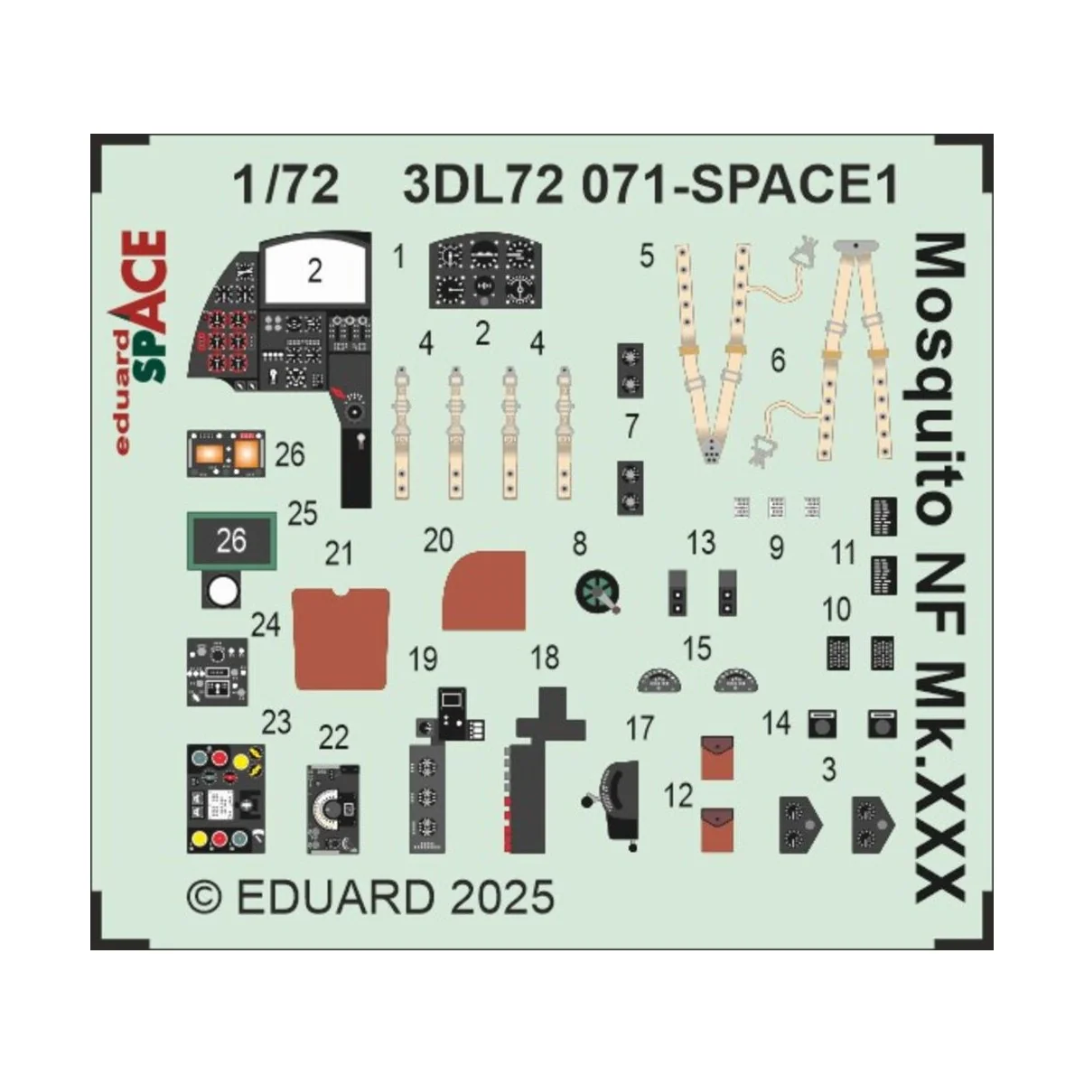Mosquito NF Mk.XXX SPACE 1/72 for Special Hobby, 1/72 - Eduard Acce... Mosquito NF Mk.XXX SPACE 1/72 for Special Hobby, 1/72 - Eduard Acce...
