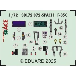 F-35C SPACE 1/72 for Tamiya, 1/72 - Eduard Accessories 3DL72072
