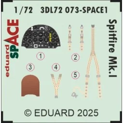Spitfire Mk.I SPACE for IBG, 1/72 - Eduard Accessories 3DL72073