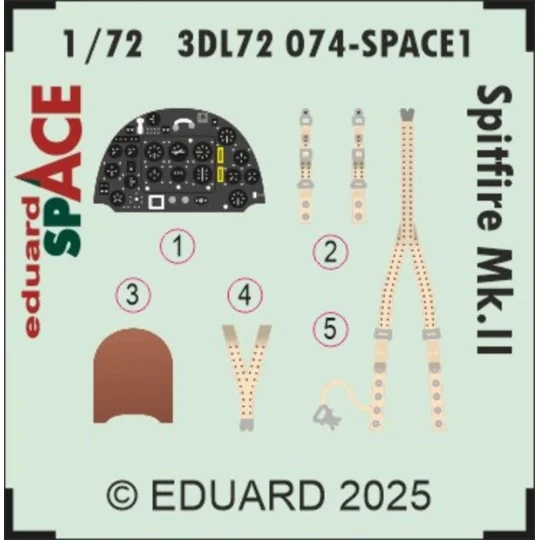 Spitfire Mk.II SPACE for IBG - Eduard Accessories 3DL72074
