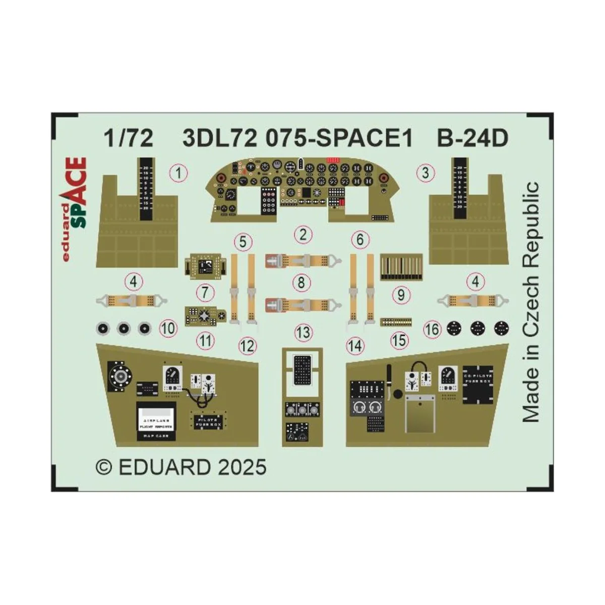 B-24D SPACE for Airfix - Eduard Accessories 3DL72075
