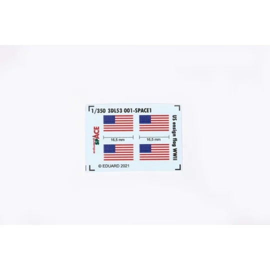 US ensign flag WWII SPACE - Eduard Accessories 3DL53001