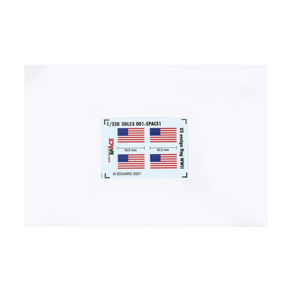 US ensign flag WWII SPACE - Eduard Accessories 3DL53001