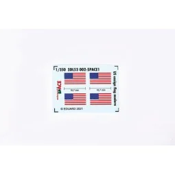 US ensign flag modern SPACE, 1/350 - Eduard Accessories 3DL53002