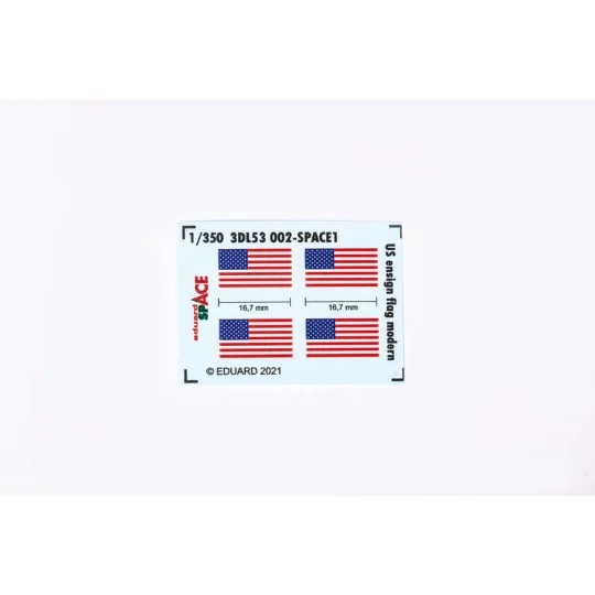 US ensign flag modern SPACE, 1/350 - Eduard Accessories 3DL53002
