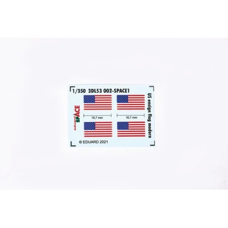 US ensign flag modern SPACE, 1/350 - Eduard Accessories 3DL53002