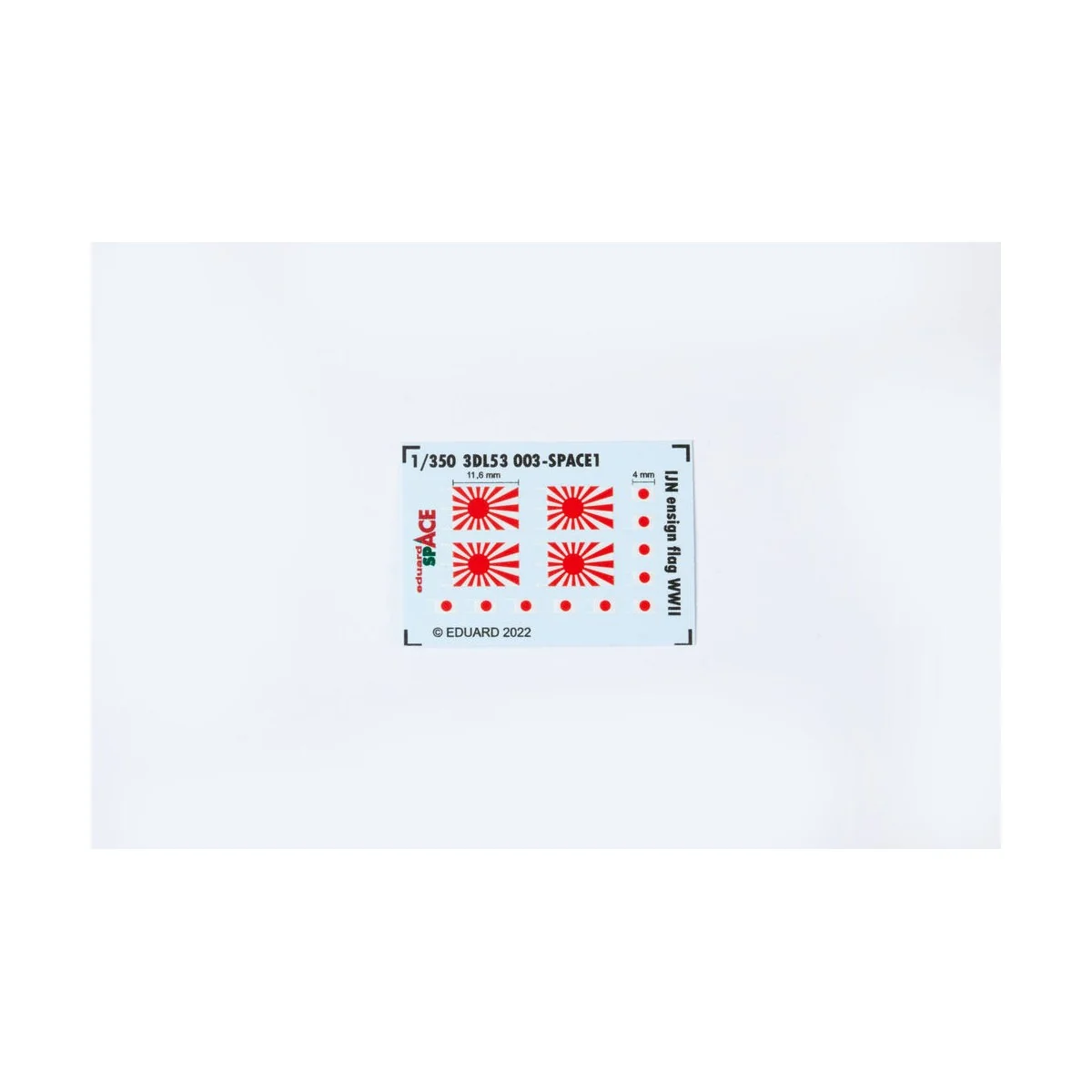 IJN ensign flag WWII SPACE, 1/350 - Eduard Accessories 3DL53003
