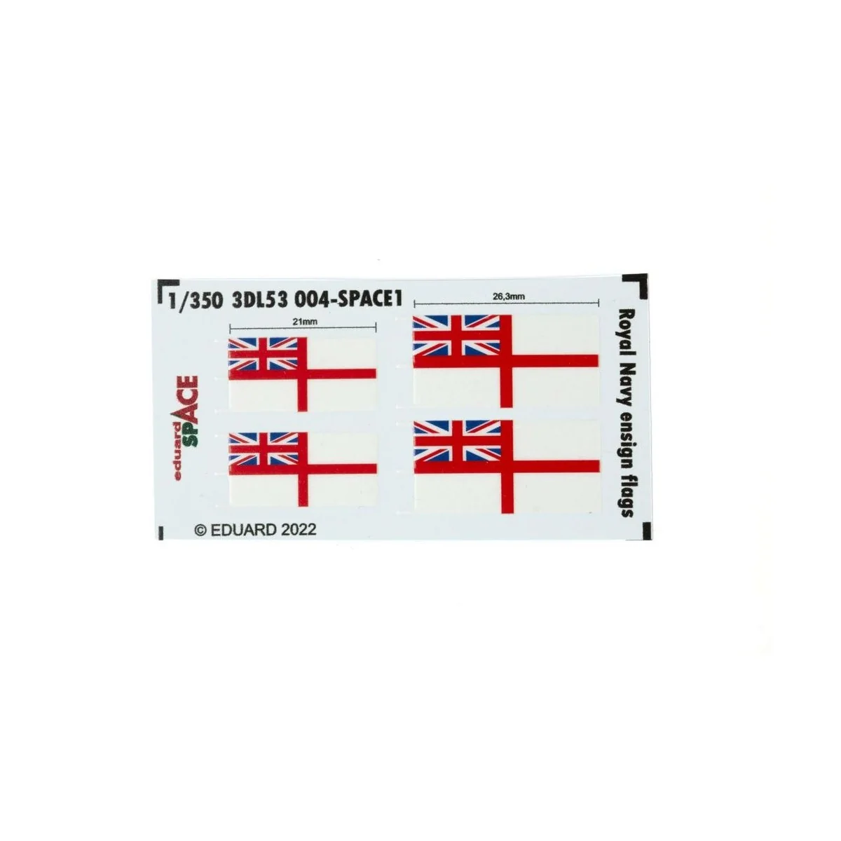 Royal Navy ensign flags SPACE - Eduard Accessories 3DL53004