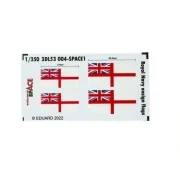 Royal Navy ensign flags SPACE - Eduard Accessories 3DL53004