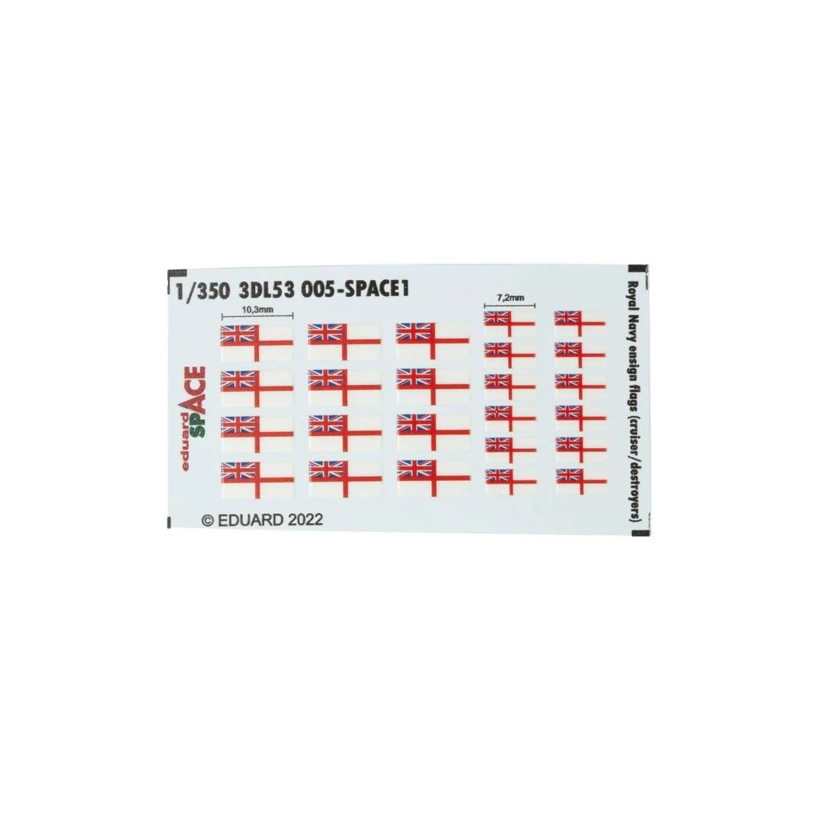 Royal Navy ensign flags (cruiser/destroyers) SPACE, 1/350 - Eduard ...