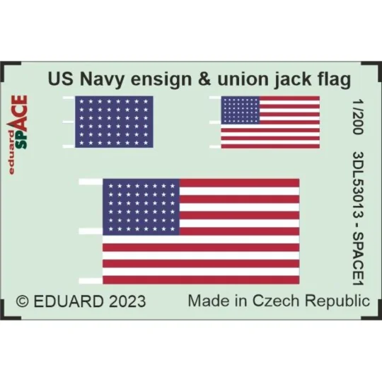 US Navy ensign & union jack flag SPACE 1/200 - Eduard Accessories 3...