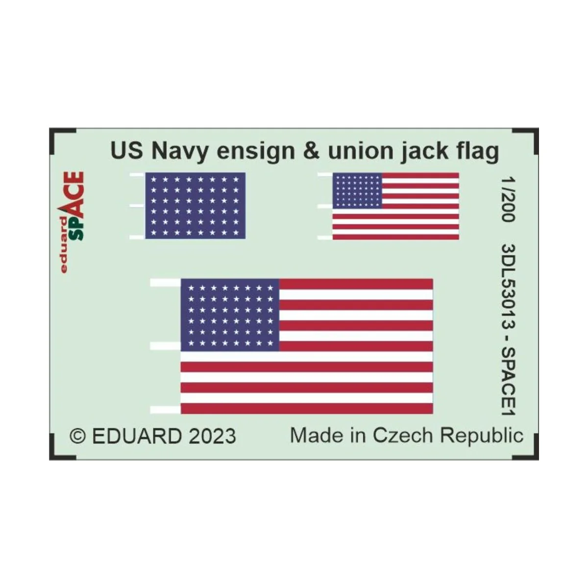 US Navy ensign & union jack flag SPACE 1/200, 1/350 - Eduard Access...