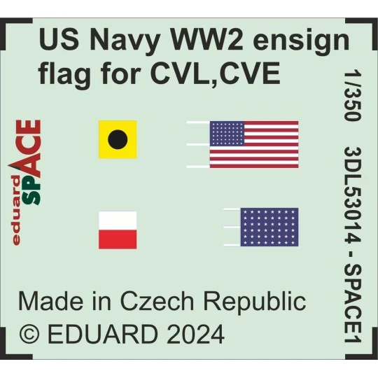 US Navy WW2 ensign flag for CVL, CVE, CL & DD SPACE - Eduard Access...