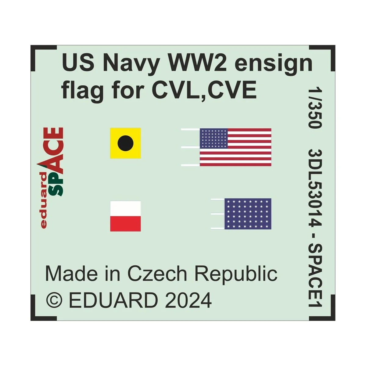 US Navy WW2 ensign flag for CVL, CVE, CL & DD SPACE - Eduard Access...
