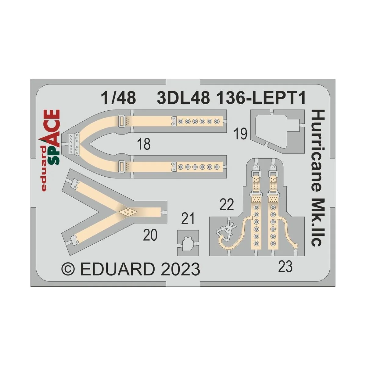 Hurricane Mk.IIc SPACE 1/48 ARMA HOBBY - Eduard Accessories 3DL48136