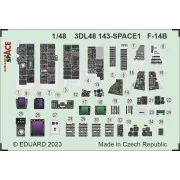 F-14B SPACE 1/48 GREAT WALL HOBBY, 1/48 - Eduard Accessories 3DL48143 F-14B SPACE 1/48 GREAT WALL HOBBY, 1/48 - Eduard Accessories 3DL48143