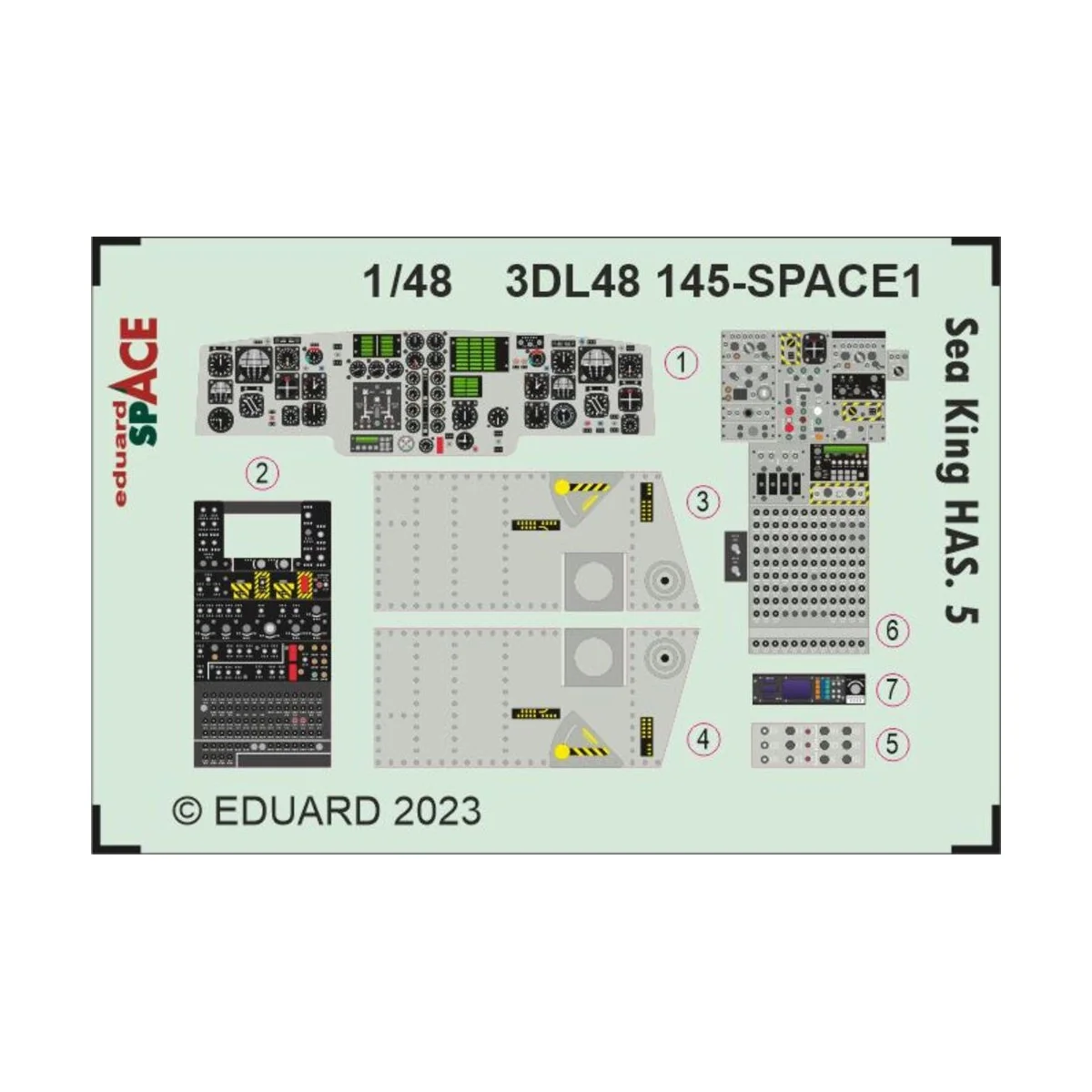 Sea King HAS.5 SPACE 1/48 AIRFIX - Eduard Accessories 3DL48145