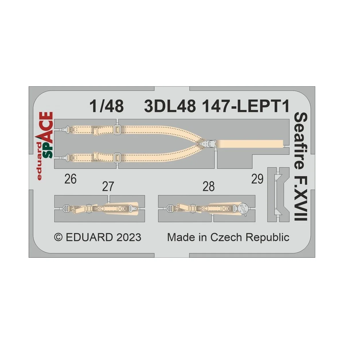 Seafire F.XVII SPACE, 1/48 - Eduard Accessories 3DL48147