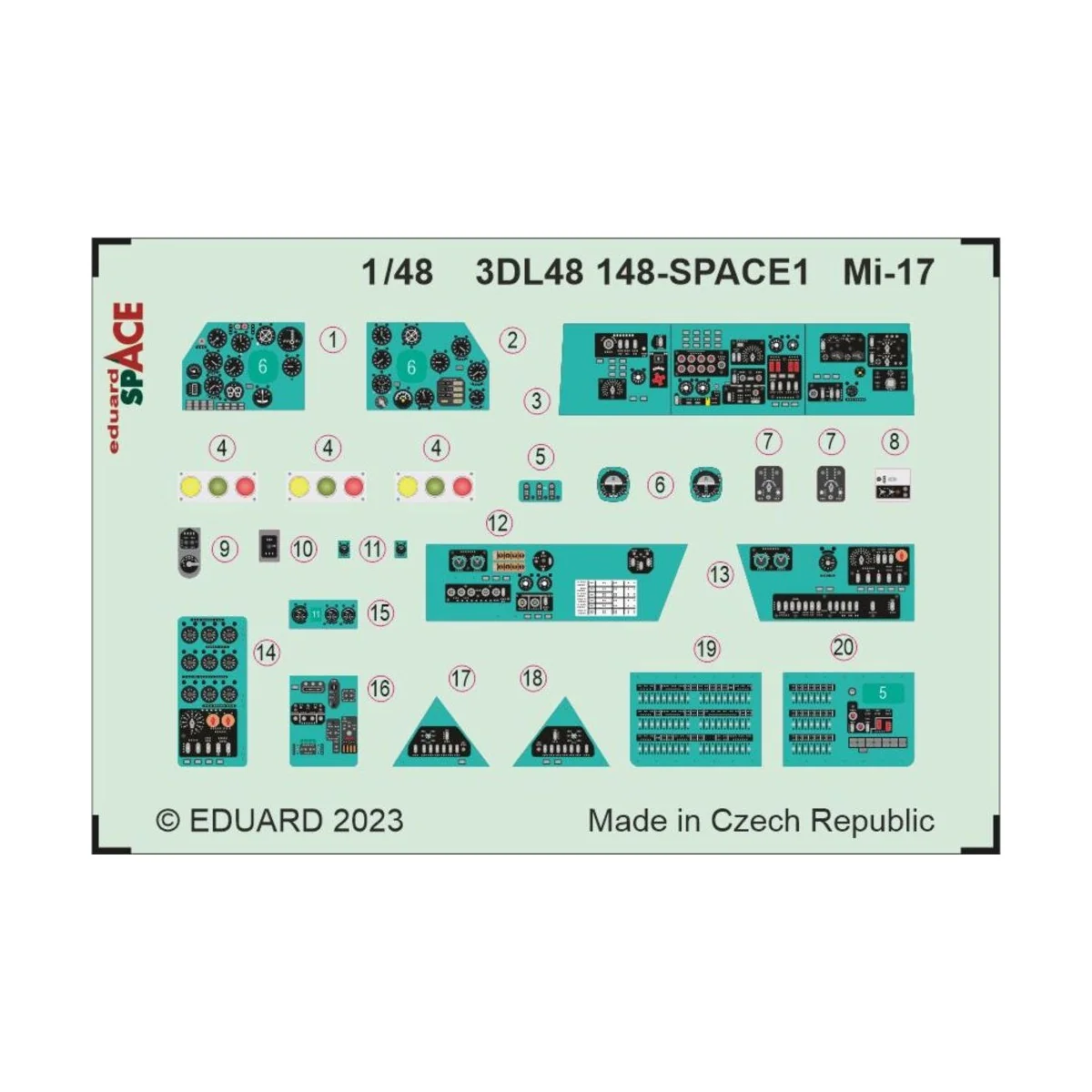 Mi-17 SPACE 1/48 - Eduard Accessories 3DL48148