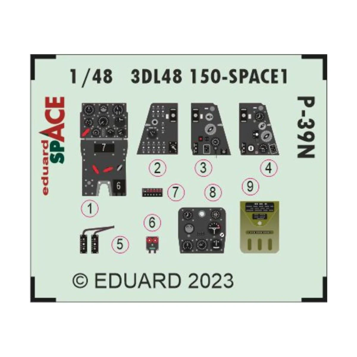 P-39N SPACE, 1/48 - Eduard Accessories 3DL48150