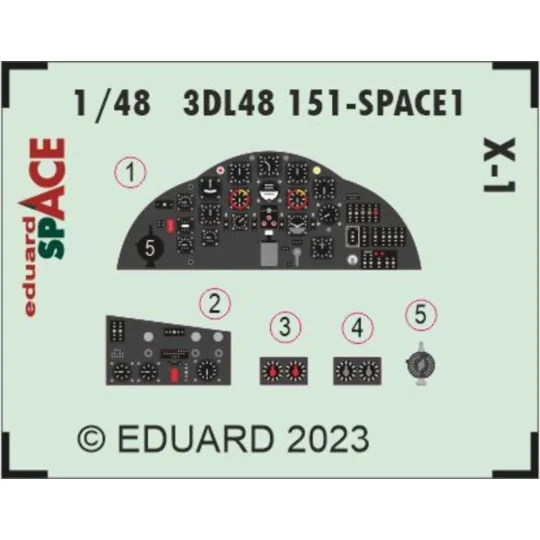 X-1 SPACE, 1/48 - Eduard Accessories 3DL48151