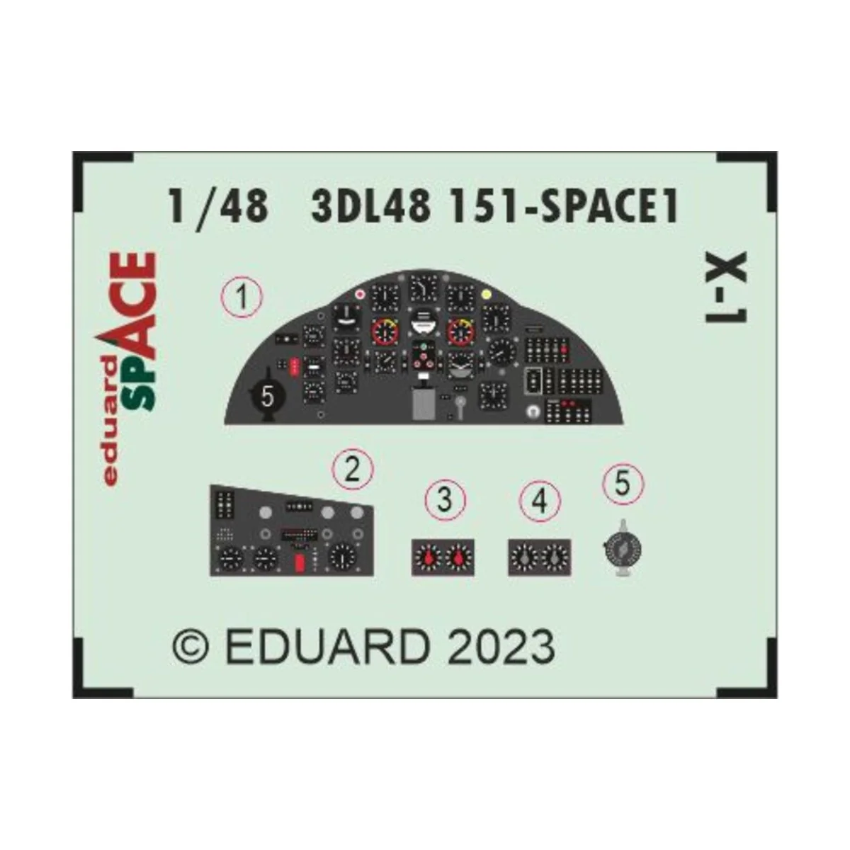 X-1 SPACE, 1/48 - Eduard Accessories 3DL48151