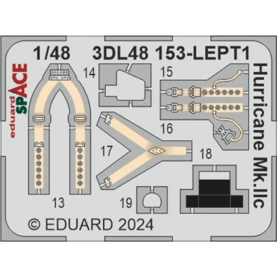 Hurricane Mk.IIc SPACE, 1/48 - Eduard Accessories 3DL48153
