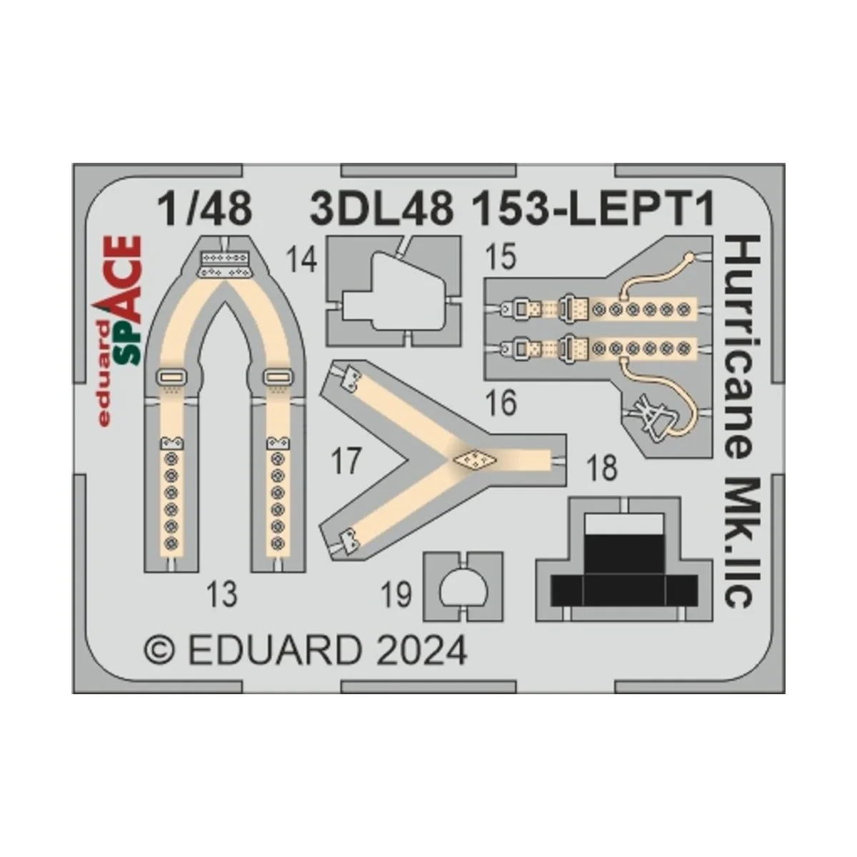 Hurricane Mk.IIc SPACE, 1/48 - Eduard Accessories 3DL48153