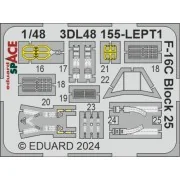 F-16C Block 25 SPACE, 1/48 - Eduard Accessories 3DL48155