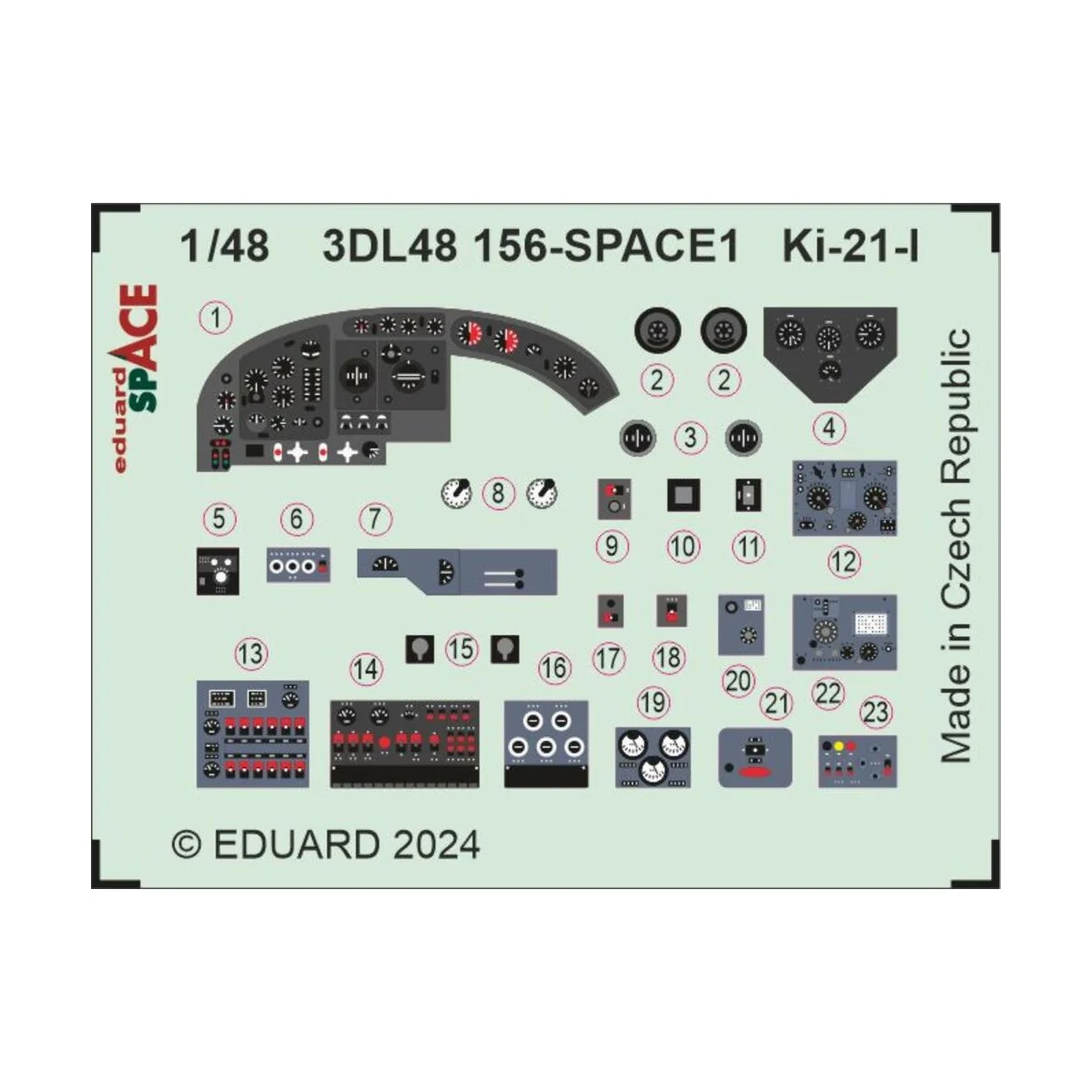 Ki-21-I SPACE 1/48 ICM, 1/48 - Eduard Accessories 3DL48156