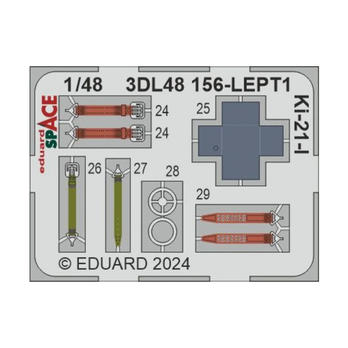 Ki-21-I SPACE 1/48 ICM, 1/48 - Eduard Accessories 3DL48156