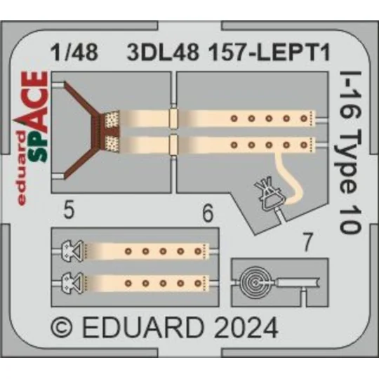 I-16 Type 10 SPACE 1/48 EDUARD, 1/48 - Eduard Accessories 3DL48157