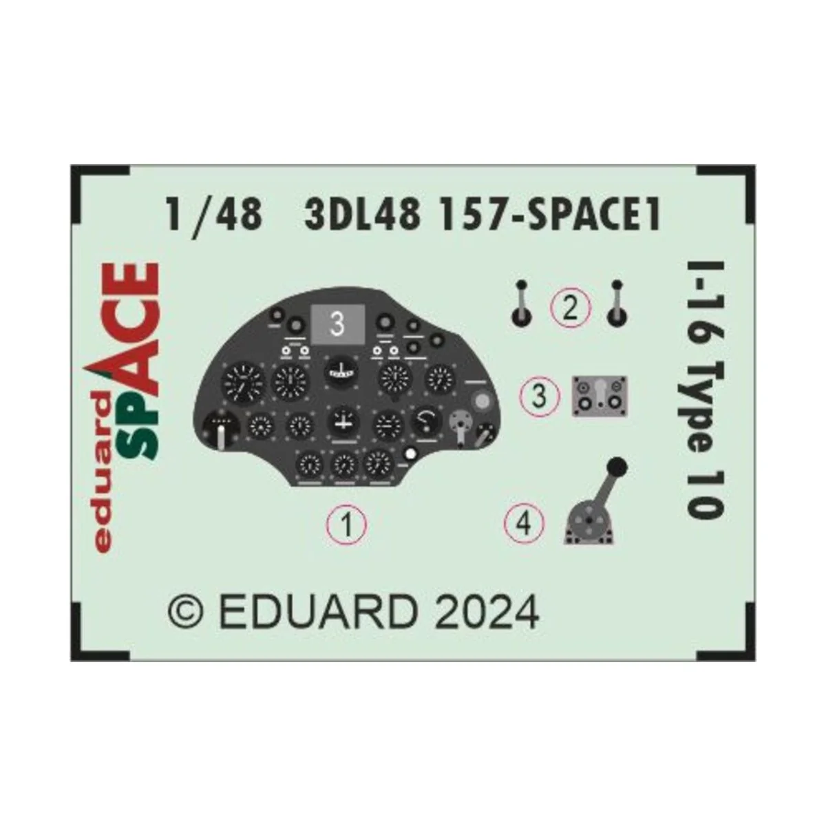 I-16 Type 10 SPACE 1/48 EDUARD - Eduard Accessories 3DL48157