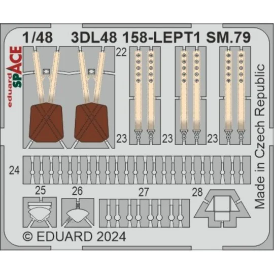 SM.79 SPACE 1/48 EDUARD, 1/48 - Eduard Accessories 3DL48158 SM.79 SPACE 1/48 EDUARD, 1/48 - Eduard Accessories 3DL48158