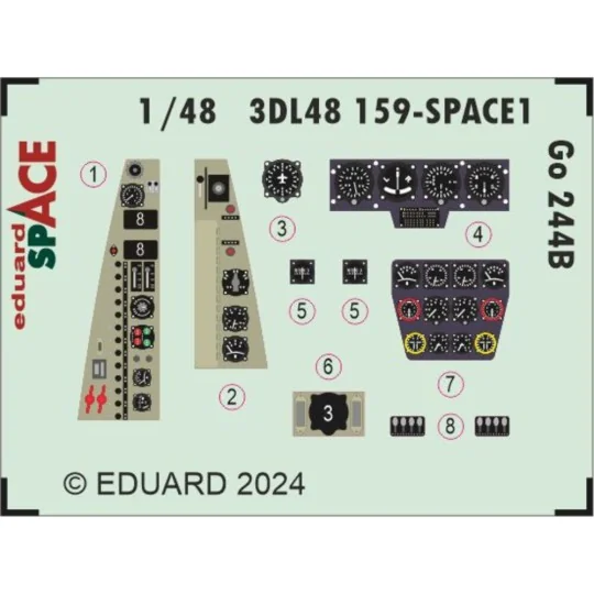 Go 244B SPACE 1/48 ICM - Eduard Accessories 3DL48159