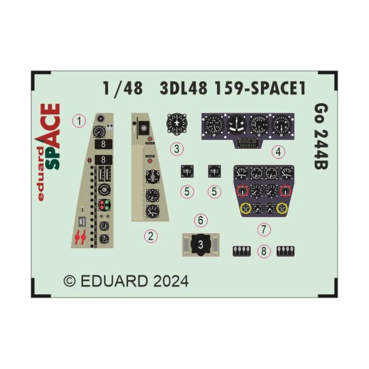 Go 244B SPACE 1/48 ICM, 1/48 - Eduard Accessories 3DL48159