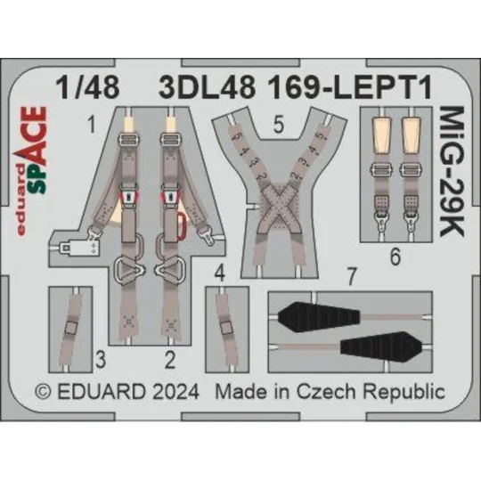 MiG-29K SPACE 1/48 HOBBY BOSS - Eduard Accessories 3DL48169