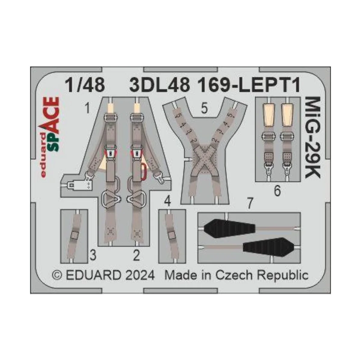 MiG-29K SPACE 1/48 HOBBY BOSS, 1/48 - Eduard Accessories 3DL48169