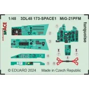 MiG-21PFM turquoise SPACE 1/48 EDUARD - Eduard Accessories 3DL48173
