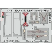 MiG-21PFM turquoise SPACE 1/48 EDUARD - Eduard Accessories 3DL48173
