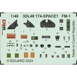 FM-1 SPACE TAMIYA - Eduard Accessories 3DL48174