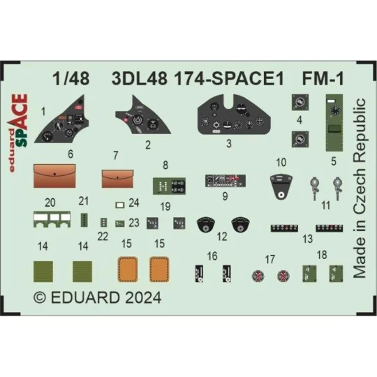 FM-1 SPACE TAMIYA, 1/48 - Eduard Accessories 3DL48174