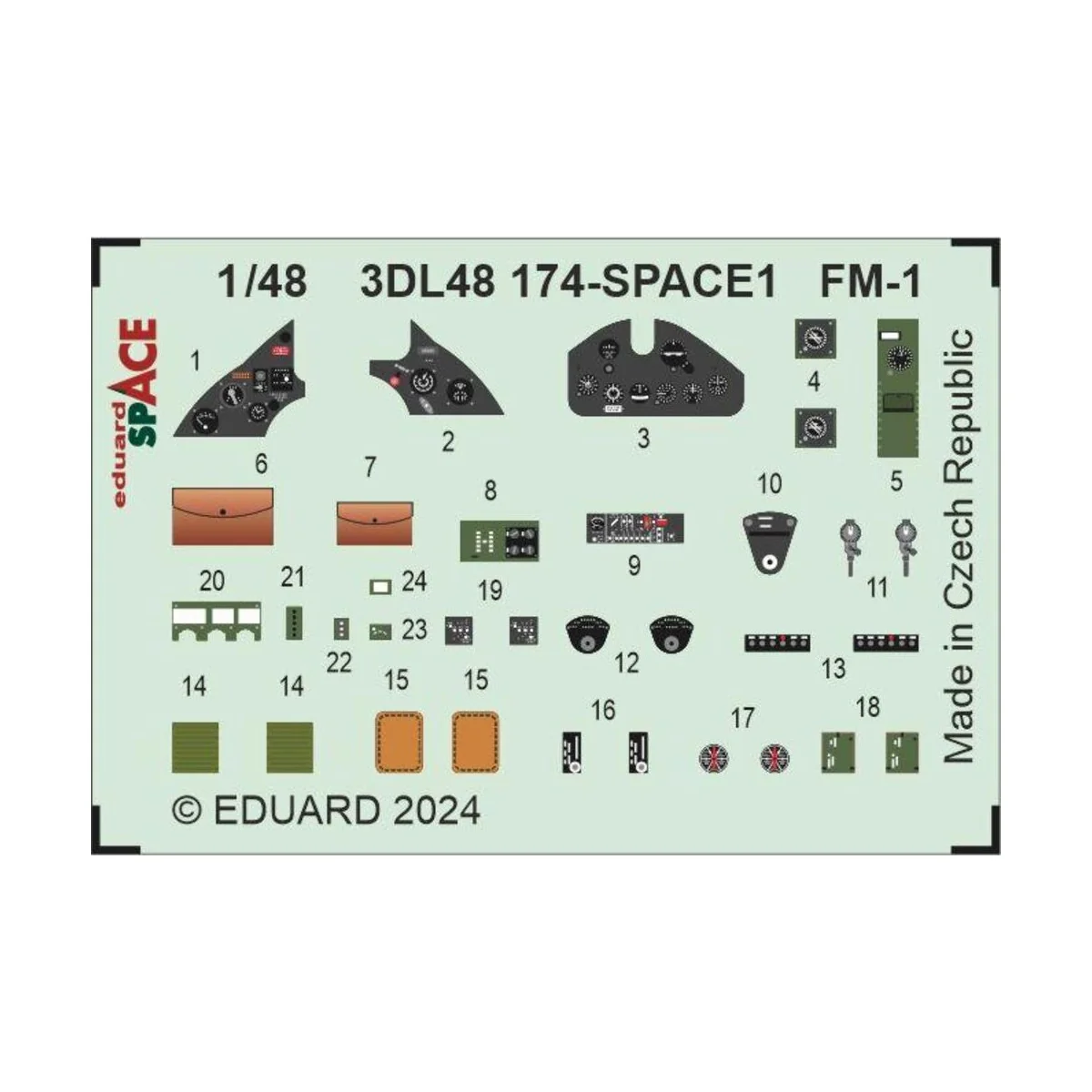 FM-1 SPACE TAMIYA, 1/48 - Eduard Accessories 3DL48174
