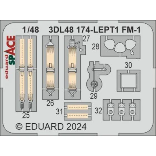 FM-1 SPACE TAMIYA - Eduard Accessories 3DL48174