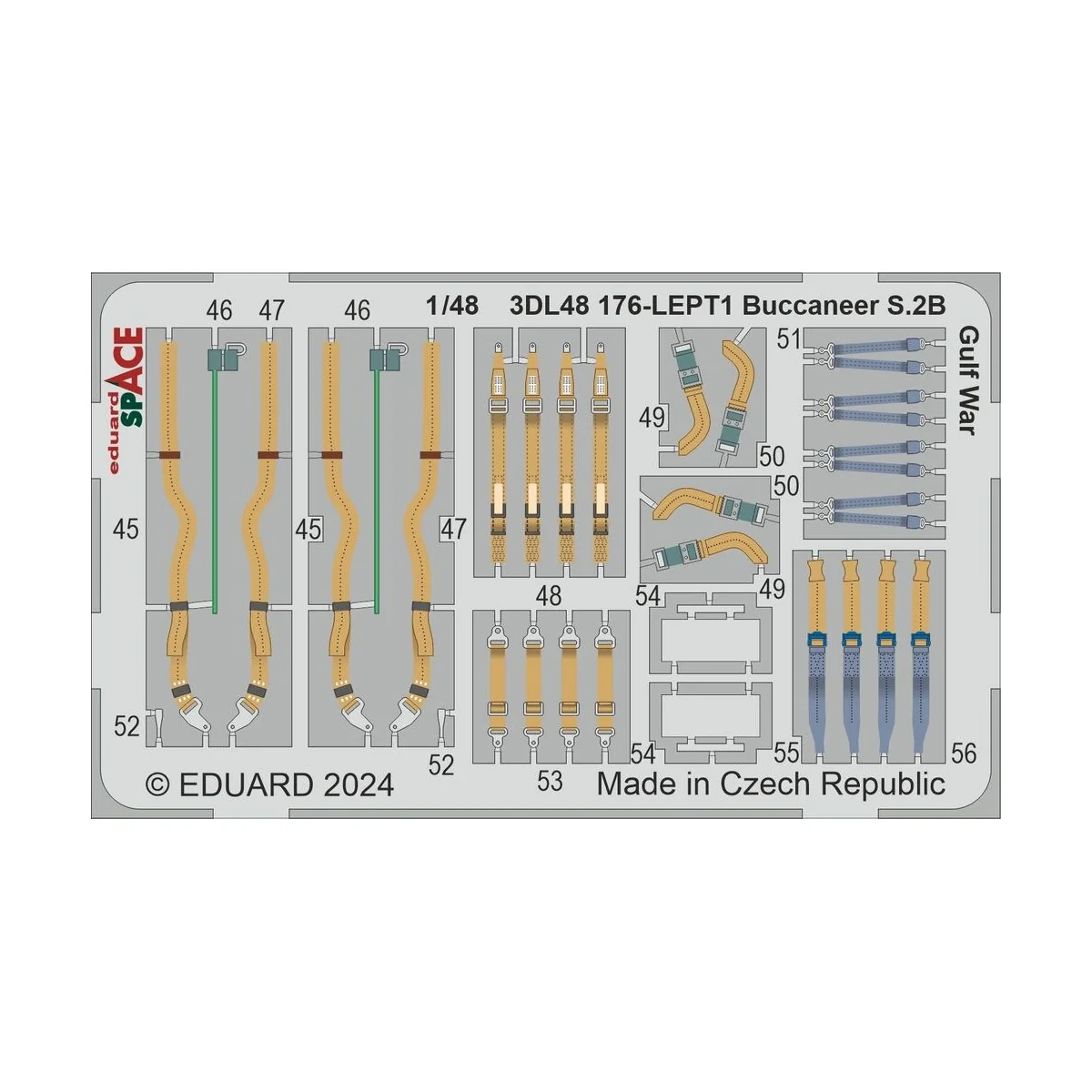 Buccaneer S.2B Gulf War SPACE AIRFIX, 1/48 - Eduard Accessories 3DL...