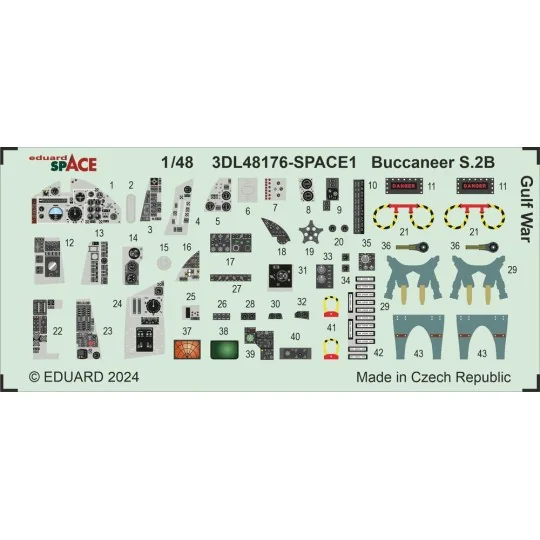 Buccaneer S.2B Gulf War SPACE AIRFIX, 1/48 - Eduard Accessories 3DL...