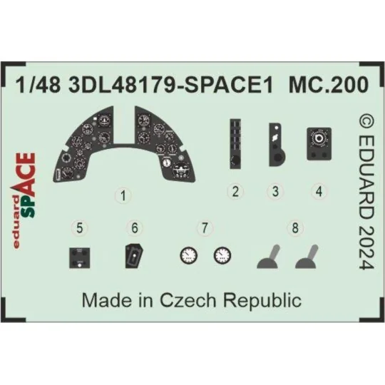 MC.200 SPACE ITALERI, 1/48 - Eduard Accessories 3DL48179